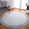 Safavieh 4 x 4 ft. Cape Cod Round Area Rug, Grey & Charcoal CAP223H-4R - alternate 3